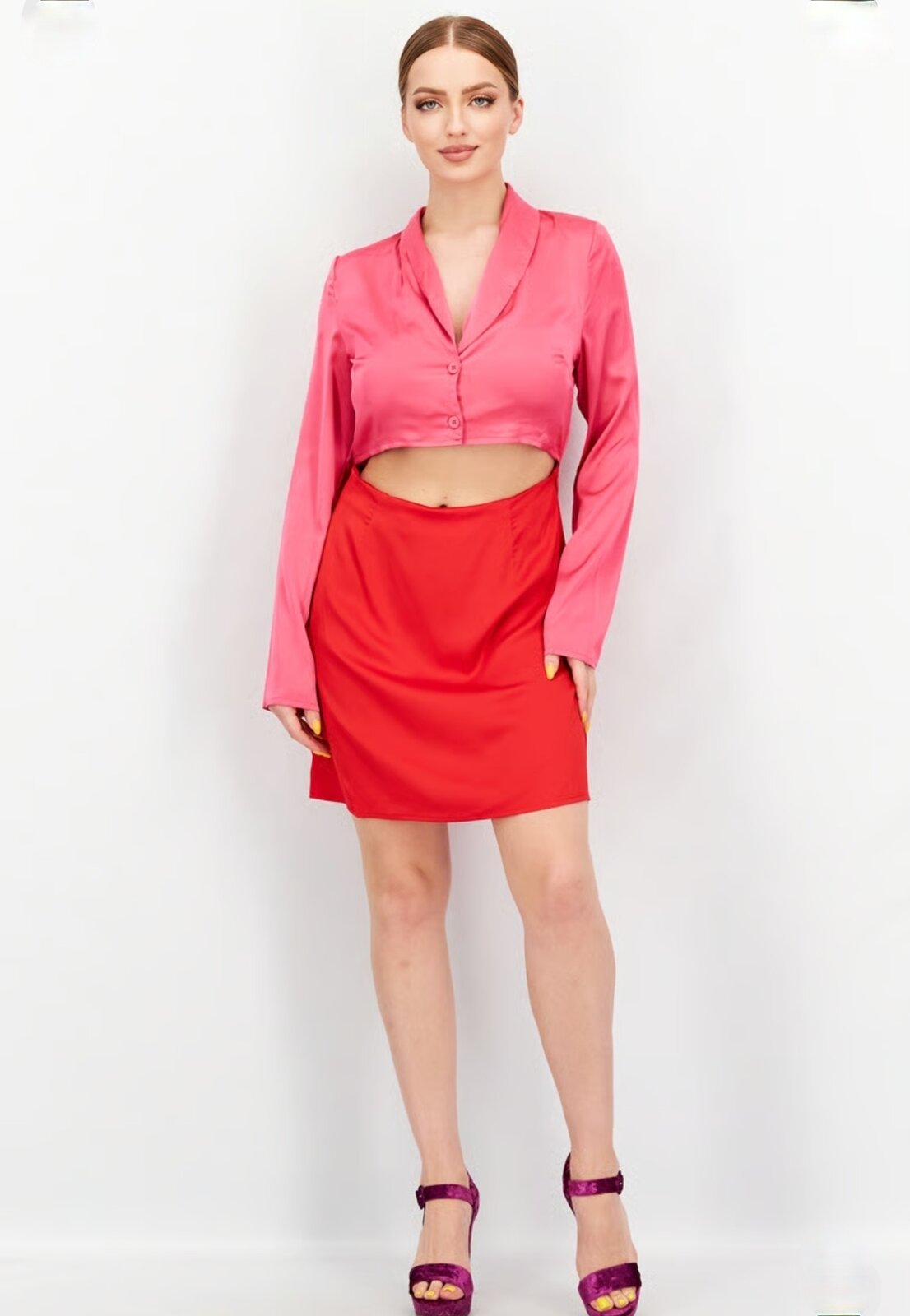 Сатенена рокля FLAMING CHIC