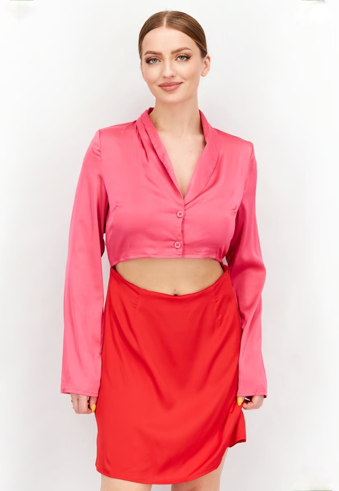Сатенена рокля FLAMING CHIC