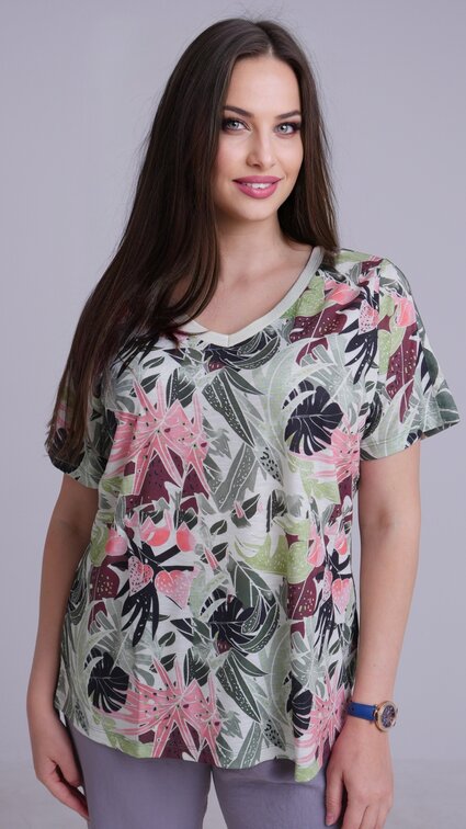 Тениска Flora Plus Size