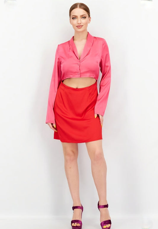 Сатенена рокля FLAMING CHIC