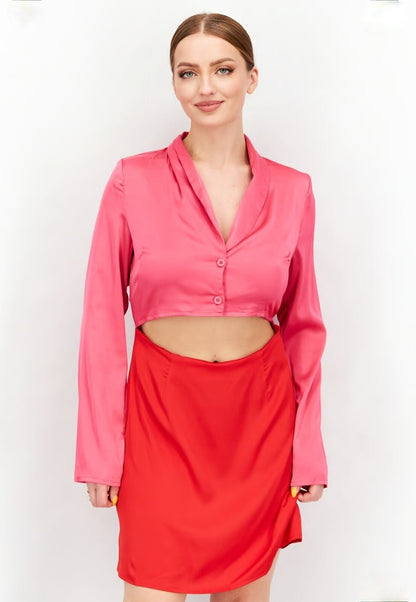 Сатенена рокля FLAMING CHIC