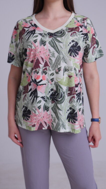 Тениска Flora Plus Size
