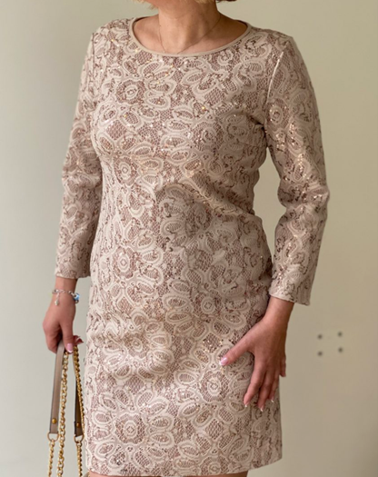 Коктейлна рокля Beige Allure