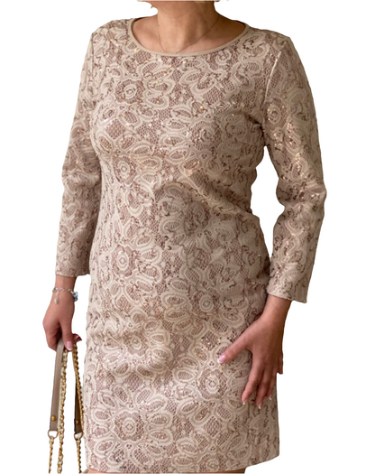 Коктейлна рокля Beige Allure