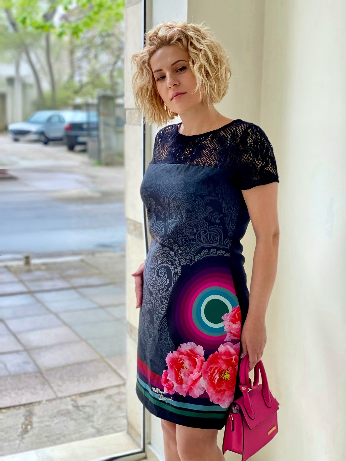 Рокля Gris Florale