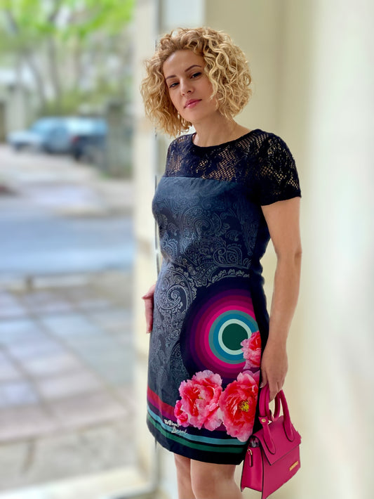 Рокля Gris Florale