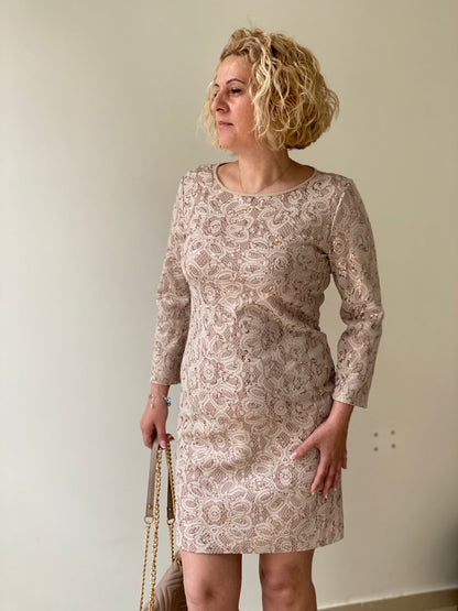 Коктейлна рокля Beige Allure